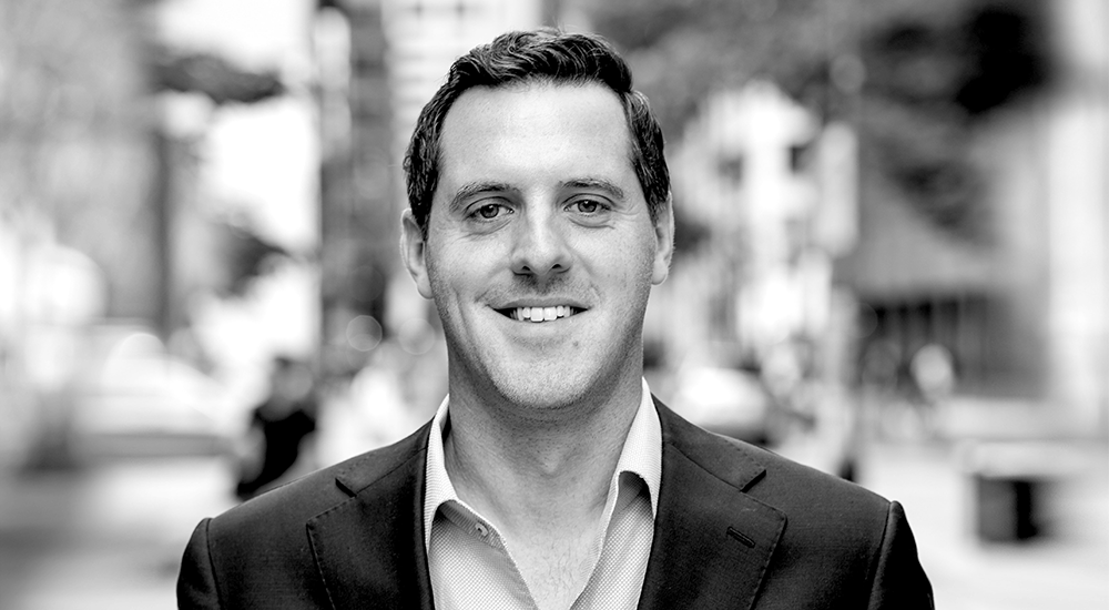 black and white image of a portrait of Daniel